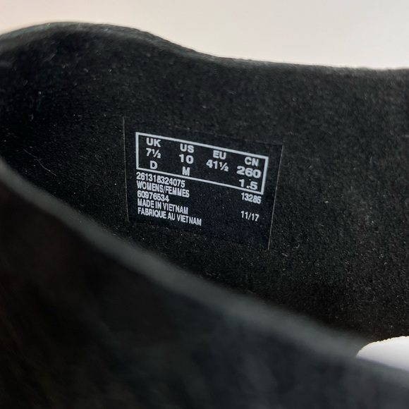 Clarks Spiced Meadow Blk Leather Wedge Open Toe Sandals Comfort Fit Sz 10 As New - Picture 14 of 15